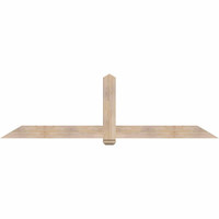 96"W x 28"H x 3 1/2"D x 5 1/2"F, 07/12 Pitch, Eugene Smooth Timber Gable Bracket, Douglas Fir