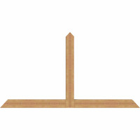 96"W x 52"H x 5 1/2"D x 5 1/2"F, 13/12 Pitch, Portland Smooth Timber Gable Bracket, Western Red Cedar