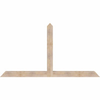 96"W x 52"H x 5 1/2"D x 5 1/2"F, 13/12 Pitch, Portland Smooth Timber Gable Bracket, Douglas Fir