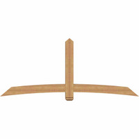96"W x 40"H x 5 1/2"D x 5 1/2"F, 10/12 Pitch, Bellingham Smooth Timber Gable Bracket, Western Red Cedar