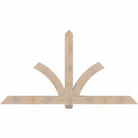 96"W x 52"H x 5 1/2"D x 5 1/2"F, 13/12 Pitch, Redmond Smooth Timber Gable Bracket, Douglas Fir