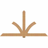 96"W x 52"H x 5 1/2"D x 5 1/2"F, 13/12 Pitch, Redmond Smooth Timber Gable Bracket, Western Red Cedar