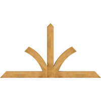 96"W x 52"H x 06"D x 6"F, 13/12 Pitch, Richland Rough Sawn Timber Gable Bracket, Western Red Cedar