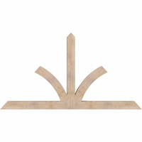 96"W x 52"H x 5 1/2"D x 5 1/2"F, 13/12 Pitch, Richland Smooth Timber Gable Bracket, Douglas Fir