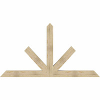 96"W x 52"H x 06"D x 6"F, 13/12 Pitch, Saratoga Rough Sawn Timber Gable Bracket, Douglas Fir