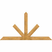 96"W x 52"H x 06"D x 6"F, 13/12 Pitch, Saratoga Rough Sawn Timber Gable Bracket, Western Red Cedar