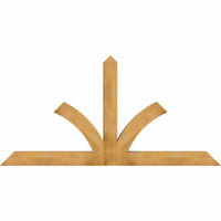 96"W x 48"H x 06"D x 6"F, 12/12 Pitch, Richland Rough Sawn Timber Gable Bracket, Western Red Cedar