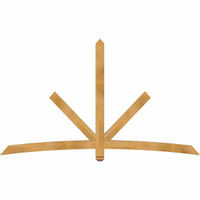 96"W x 56"H x 04"D x 4"F, 14/12 Pitch, Alberta Rough Sawn Timber Gable Bracket, Western Red Cedar