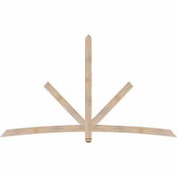 96"W x 56"H x 3 1/2"D x 3 1/2"F, 14/12 Pitch, Alberta Smooth Timber Gable Bracket, Douglas Fir