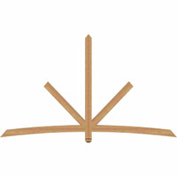 96"W x 56"H x 3 1/2"D x 3 1/2"F, 14/12 Pitch, Alberta Smooth Timber Gable Bracket, Western Red Cedar
