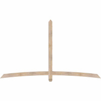 96"W x 56"H x 3 1/2"D x 3 1/2"F, 14/12 Pitch, Bellingham Smooth Timber Gable Bracket, Douglas Fir