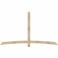 96"W x 56"H x 04"D x 4"F, 14/12 Pitch, Bellingham Rough Sawn Timber Gable Bracket, Douglas Fir