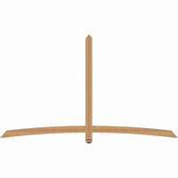 96"W x 56"H x 3 1/2"D x 3 1/2"F, 14/12 Pitch, Bellingham Smooth Timber Gable Bracket, Western Red Cedar