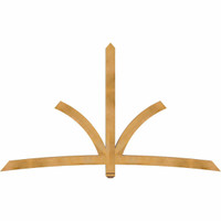 96"W x 56"H x 04"D x 4"F, 14/12 Pitch, Davenport Rough Sawn Timber Gable Bracket, Western Red Cedar