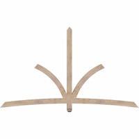 96"W x 56"H x 3 1/2"D x 3 1/2"F, 14/12 Pitch, Davenport Smooth Timber Gable Bracket, Douglas Fir