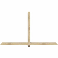 96"W x 56"H x 04"D x 4"F, 14/12 Pitch, Eugene Rough Sawn Timber Gable Bracket, Douglas Fir