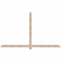 96"W x 56"H x 3 1/2"D x 3 1/2"F, 14/12 Pitch, Eugene Smooth Timber Gable Bracket, Douglas Fir