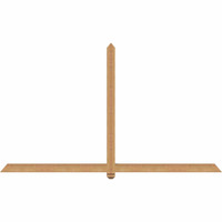 96"W x 56"H x 3 1/2"D x 3 1/2"F, 14/12 Pitch, Eugene Smooth Timber Gable Bracket, Western Red Cedar
