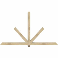 96"W x 56"H x 04"D x 4"F, 14/12 Pitch, Kennewick Rough Sawn Timber Gable Bracket, Douglas Fir