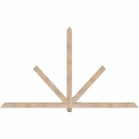 96"W x 56"H x 3 1/2"D x 3 1/2"F, 14/12 Pitch, Kennewick Smooth Timber Gable Bracket, Douglas Fir