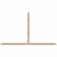 96"W x 56"H x 3 1/2"D x 3 1/2"F, 14/12 Pitch, Portland Smooth Timber Gable Bracket, Douglas Fir