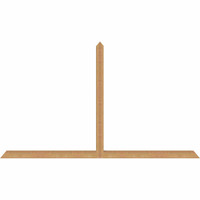 96"W x 56"H x 3 1/2"D x 3 1/2"F, 14/12 Pitch, Portland Smooth Timber Gable Bracket, Western Red Cedar