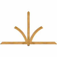 96"W x 56"H x 04"D x 4"F, 14/12 Pitch, Redmond Rough Sawn Timber Gable Bracket, Western Red Cedar