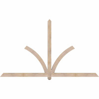 96"W x 56"H x 3 1/2"D x 3 1/2"F, 14/12 Pitch, Redmond Smooth Timber Gable Bracket, Douglas Fir