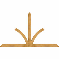 96"W x 56"H x 04"D x 4"F, 14/12 Pitch, Richland Rough Sawn Timber Gable Bracket, Western Red Cedar