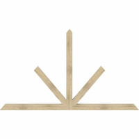 96"W x 56"H x 04"D x 4"F, 14/12 Pitch, Saratoga Rough Sawn Timber Gable Bracket, Douglas Fir