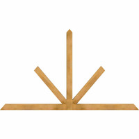 96"W x 56"H x 04"D x 4"F, 14/12 Pitch, Saratoga Rough Sawn Timber Gable Bracket, Western Red Cedar