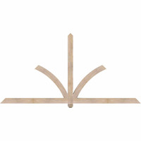 96"W x 48"H x 3 1/2"D x 3 1/2"F, 12/12 Pitch, Redmond Smooth Timber Gable Bracket, Douglas Fir