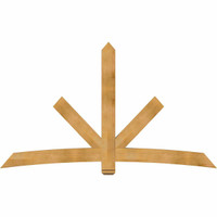 96"W x 56"H x 04"D x 6"F, 14/12 Pitch, Alberta Rough Sawn Timber Gable Bracket, Western Red Cedar