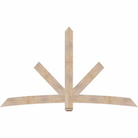 96"W x 56"H x 3 1/2"D x 5 1/2"F, 14/12 Pitch, Alberta Smooth Timber Gable Bracket, Douglas Fir