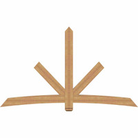 96"W x 56"H x 3 1/2"D x 5 1/2"F, 14/12 Pitch, Alberta Smooth Timber Gable Bracket, Western Red Cedar