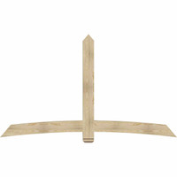 96"W x 56"H x 04"D x 6"F, 14/12 Pitch, Bellingham Rough Sawn Timber Gable Bracket, Douglas Fir