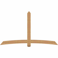 96"W x 56"H x 3 1/2"D x 5 1/2"F, 14/12 Pitch, Bellingham Smooth Timber Gable Bracket, Western Red Cedar