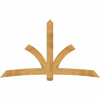 96"W x 56"H x 04"D x 6"F, 14/12 Pitch, Davenport Rough Sawn Timber Gable Bracket, Western Red Cedar