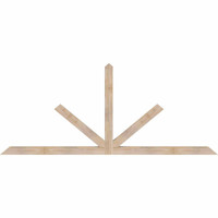 96"W x 40"H x 3 1/2"D x 3 1/2"F, 10/12 Pitch, Saratoga Smooth Timber Gable Bracket, Douglas Fir