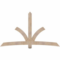 96"W x 56"H x 3 1/2"D x 5 1/2"F, 14/12 Pitch, Davenport Smooth Timber Gable Bracket, Douglas Fir
