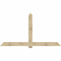 96"W x 52"H x 04"D x 6"F, 13/12 Pitch, Eugene Rough Sawn Timber Gable Bracket, Douglas Fir