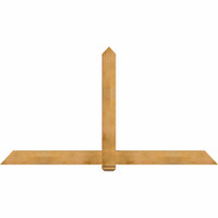 96"W x 52"H x 04"D x 6"F, 13/12 Pitch, Eugene Rough Sawn Timber Gable Bracket, Western Red Cedar