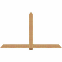 96"W x 56"H x 3 1/2"D x 5 1/2"F, 14/12 Pitch, Eugene Smooth Timber Gable Bracket, Western Red Cedar