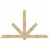 96"W x 56"H x 04"D x 6"F, 14/12 Pitch, Kennewick Rough Sawn Timber Gable Bracket, Douglas Fir
