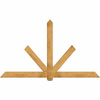 96"W x 56"H x 3 1/2"D x 5 1/2"F, 14/12 Pitch, Kennewick Smooth Timber Gable Bracket, Western Red Cedar