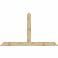 96"W x 56"H x 04"D x 6"F, 14/12 Pitch, Portland Rough Sawn Timber Gable Bracket, Douglas Fir