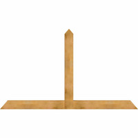 96"W x 56"H x 04"D x 6"F, 14/12 Pitch, Portland Rough Sawn Timber Gable Bracket, Western Red Cedar
