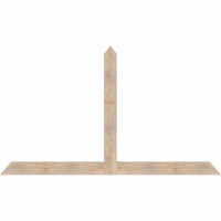 96"W x 56"H x 3 1/2"D x 5 1/2"F, 14/12 Pitch, Portland Smooth Timber Gable Bracket, Douglas Fir