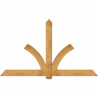 96"W x 56"H x 04"D x 6"F, 14/12 Pitch, Redmond Rough Sawn Timber Gable Bracket, Western Red Cedar