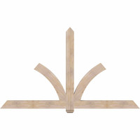 96"W x 56"H x 3 1/2"D x 5 1/2"F, 14/12 Pitch, Redmond Smooth Timber Gable Bracket, Douglas Fir